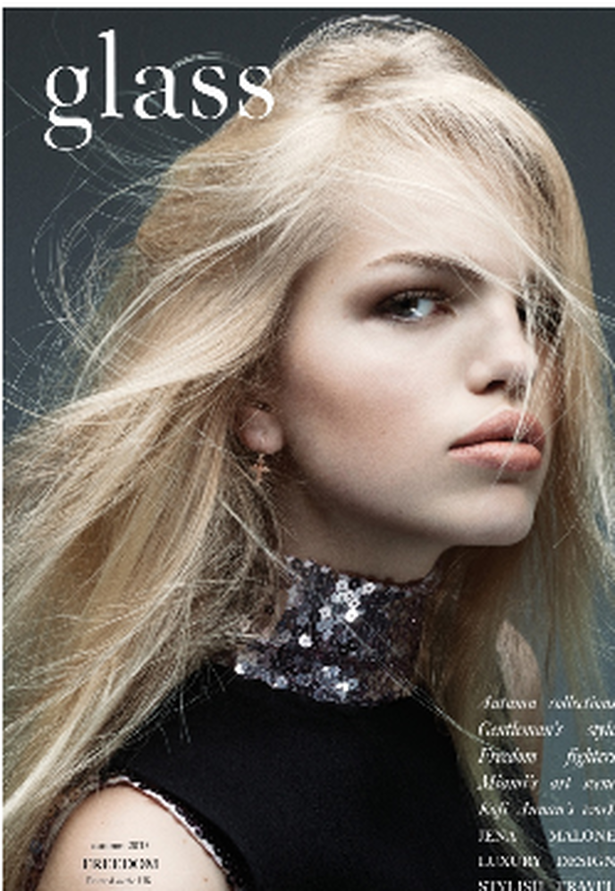 Daphne Groeneveld stars the cover of Glass magazine November 2015